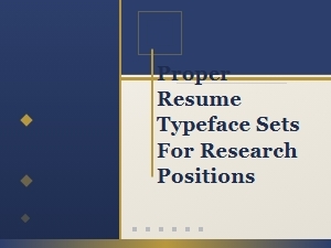 Optimal Typography for Academic Resumes