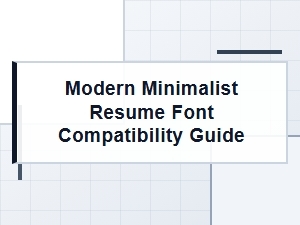 The Perfect Minimalist Resume Font Pairings