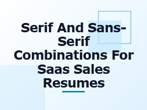 Font Pairings for Modern Saas Resume Design